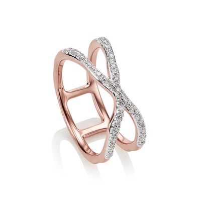 Riva Wave Cross Ring