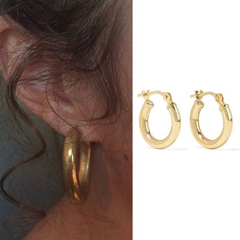 Gold Hoop Earrings, £115 | Laura Lombardi