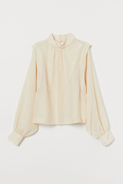 Blouse With A Stand-Up Collar from H&M