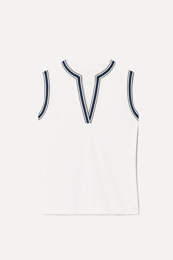 Tech Piqué Sleeveless Tunic Top  from Tory Burch