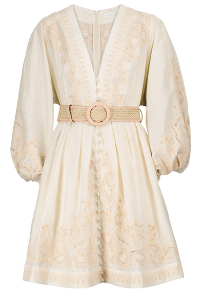 Estelle Paisley Linen Mini Dress from Zimmermann