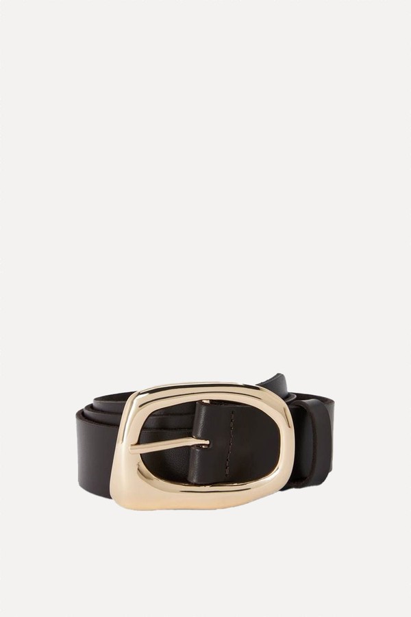 Organic Shape Buckle Leather Belt from John Lewis