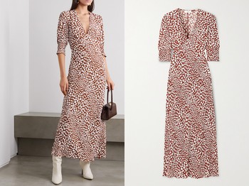 Zadie Printed Crepe De Chine Maxi Dress from Rixo