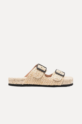 Woven Wicker-Design Sandals from Manebi 