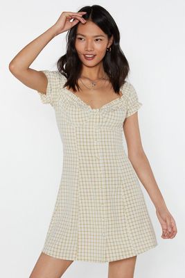 The Jig Is Cup Check Mini Dress