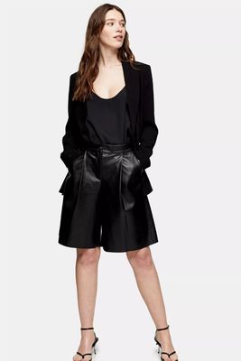 Black PU Culottes from Topshop