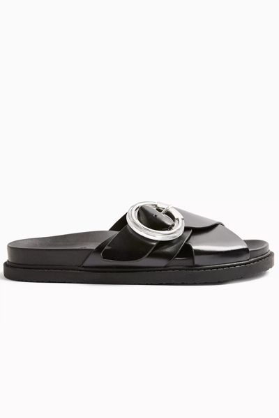 Pedro Black Footbed Sandals