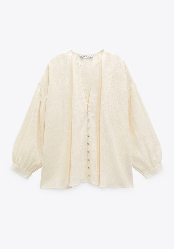 Rustic Blouse With Buttons