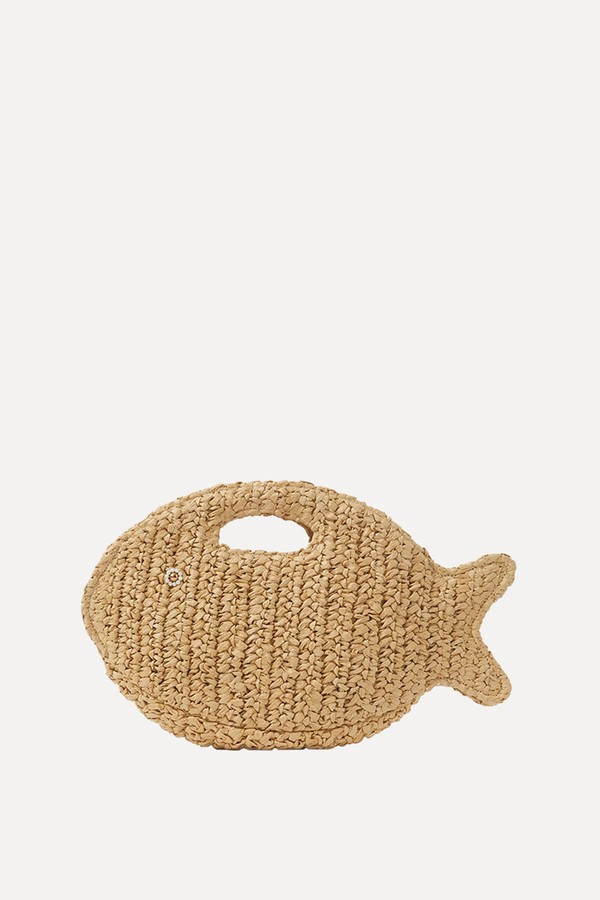 Fish Raffia Clutch Bag from Accessorize