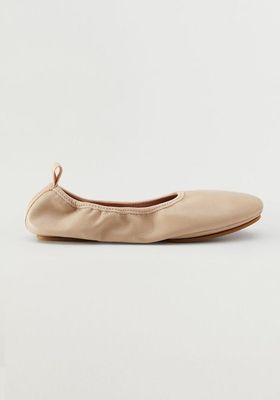 Foldable Leather Ballerina