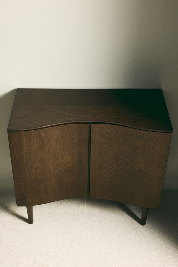 Curved Wooden Cabinet