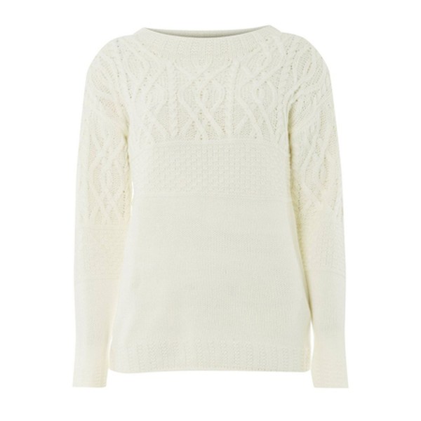 Ivory Cable Yoke Detail Jumper