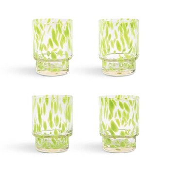 Green Tortoiseshell Tumbler Set Of 4 from &klevering