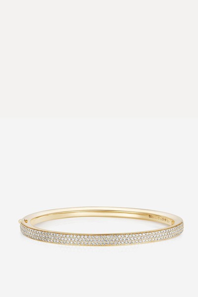 Pavé Bangle In 18ct Yellow Gold from 886 Royal Mint