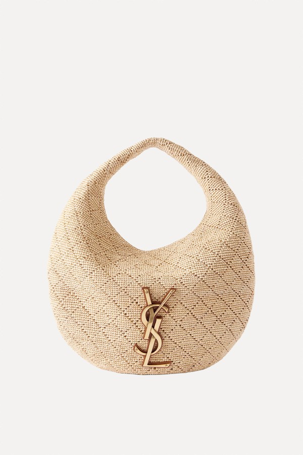 Woven Raffia Shoulder Bag from Saint Laurent
