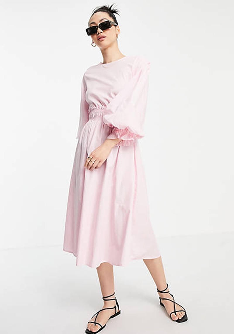 Tie Back Midi Dress from ASOS