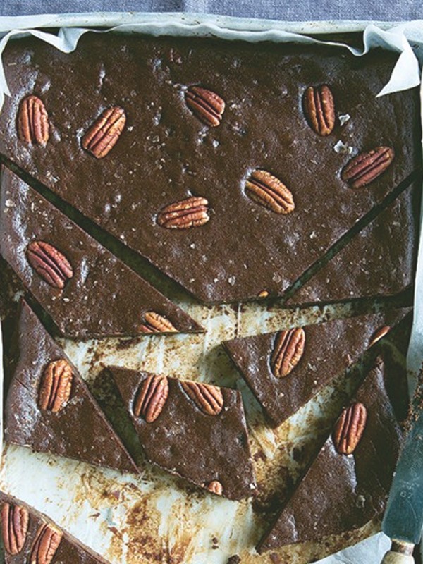 Pecan-Studded Sweet Potato Brownies