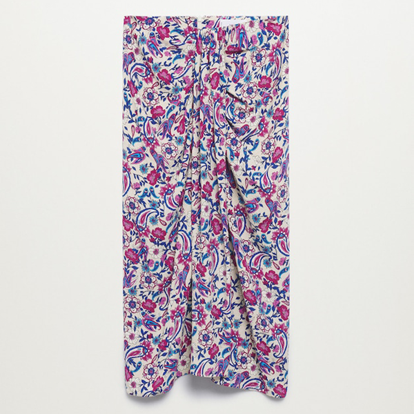 Knot Printed Skirt from Mango