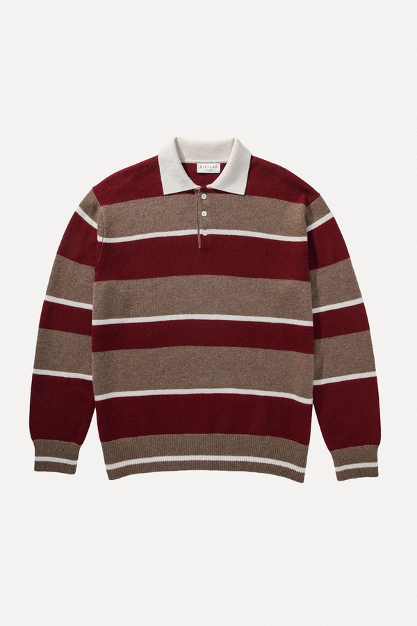 Unisex Stripe Rugby Cashmere Shirt from Kiltane