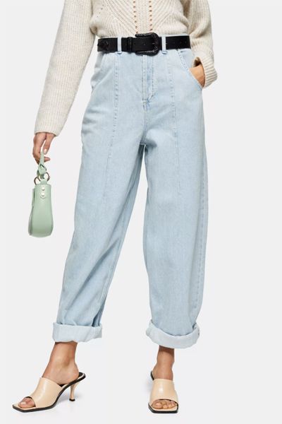 Idol Bleach Seamed Balloon Jeans