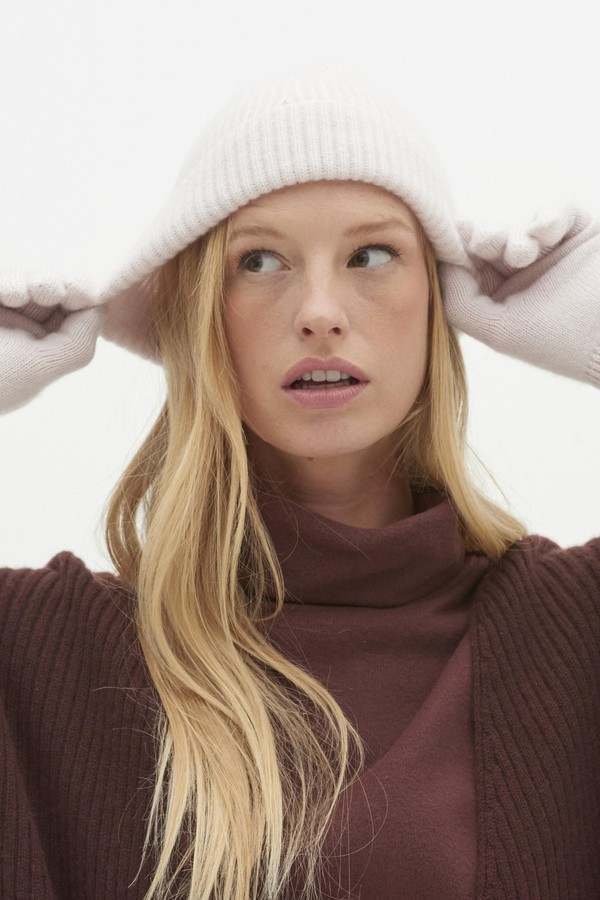 Cashmere Beanie In Ballet Pink