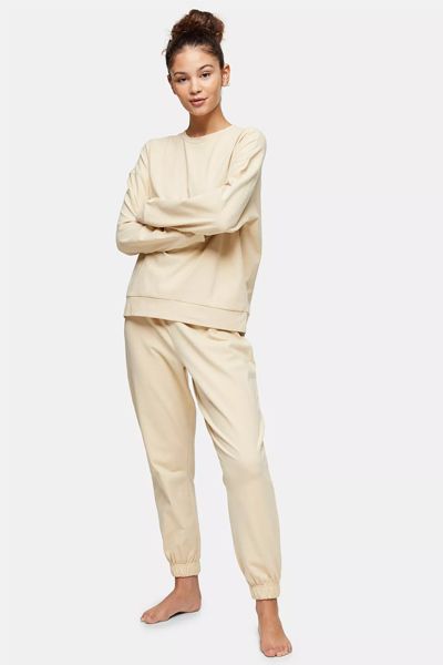 Ecru Peached Jersey Loungewear Joggers from Topshop