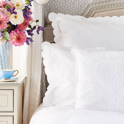 White Scalloped Bed Linen Collection, From £65 | Sophie Conran