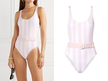 The Anne-Marie Belted Striped Swimsuit from Solid & Striped