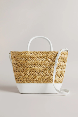 Ivelie Medium Raffia Basket Weave Tote Bag