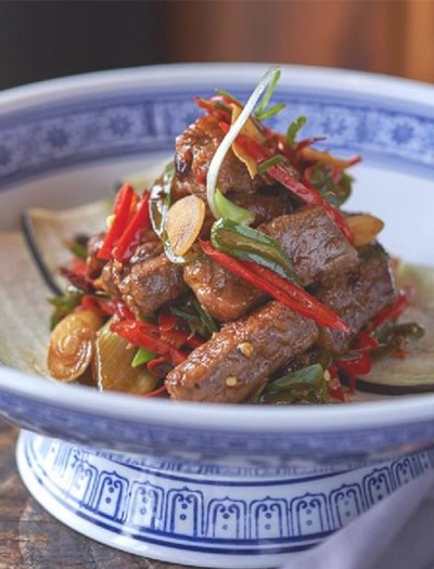 Hutong's Beef & Aubergine Stir-Fry