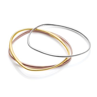 Nura Reef Mixed Finish Bangle Set