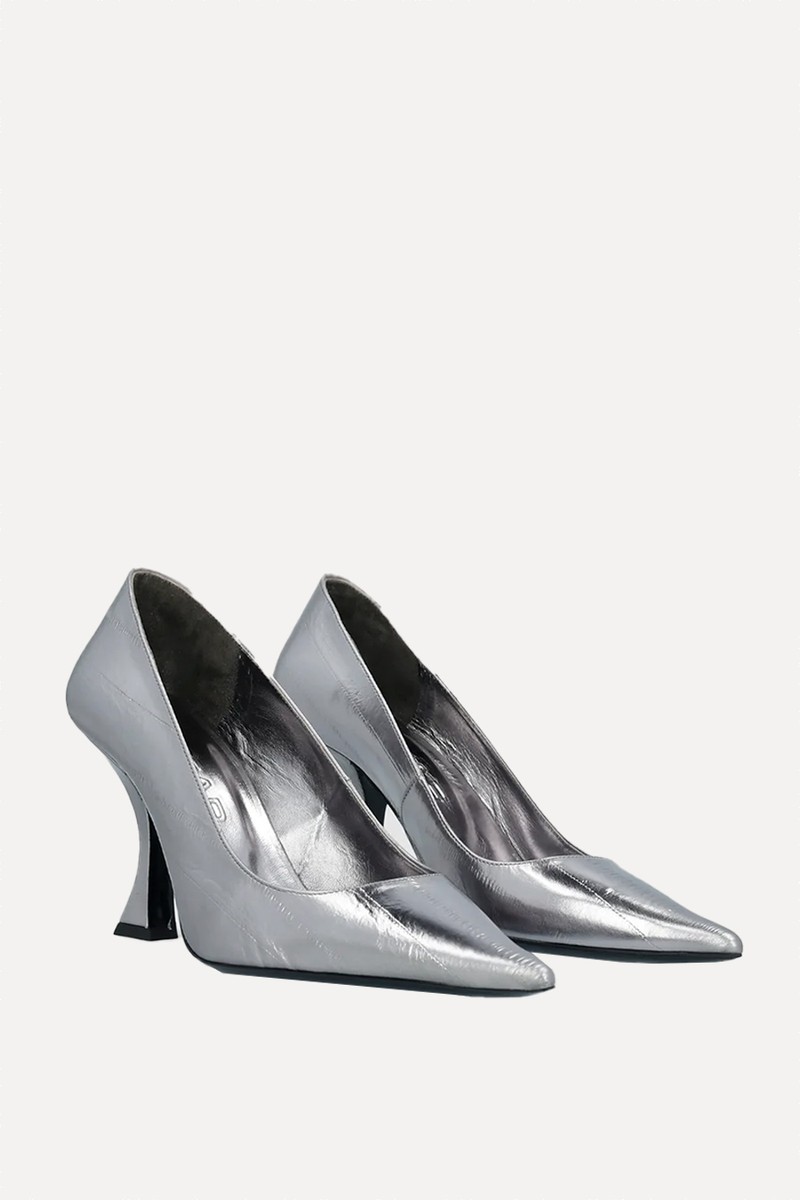 Viva Inox Eel Embossed Metallic Leather Pumps from By Far