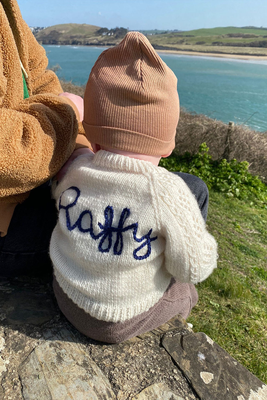 Personalised Knitted Cardigans from The Sleepy Giraffe Co.