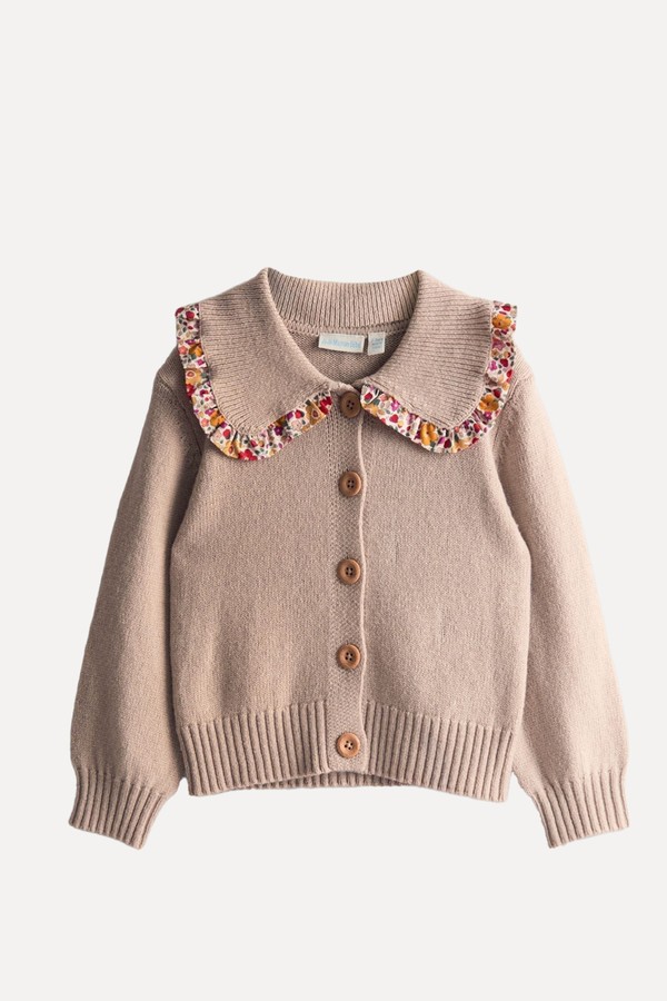 Floral Frill Collar Cardigan