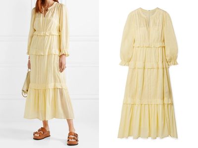 Aboni Embroidered Cotton-Voile Maxi Dress from Isabel Marant Etoile
