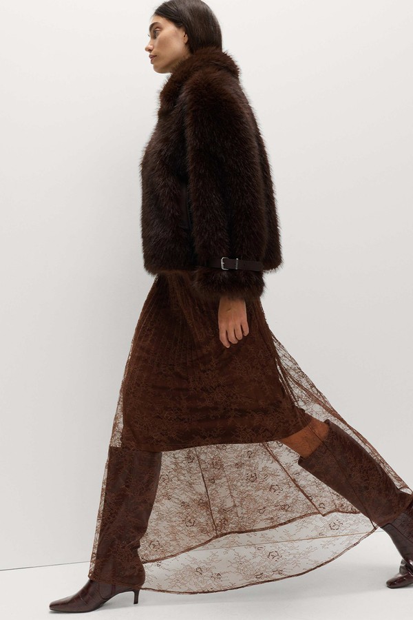 Lace Pleated Midaxi Skirt from Marks & Spencer  