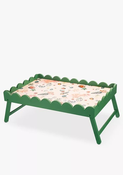 Miami Shells Foldable Bamboo Bed Tray from Eleanor Bowmer