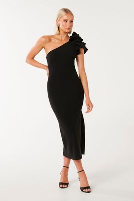 Celeste One Shoulder Ruffle Bodycon from Coming Soon