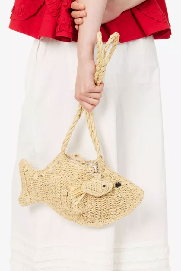 Raffia Fish Bag from Damson Madder