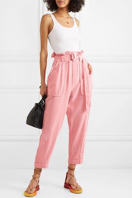 Harmony Belted Cotton Tapered Pants from Iro