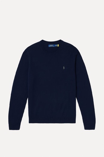 Logo-Embroidered Wool & Cotton-Blend Sweater from POLO RALPH LAUREN