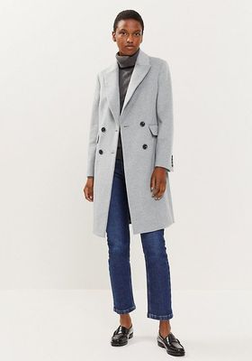 Pure Wool Double Breasted Tailored Coat from Jaeger