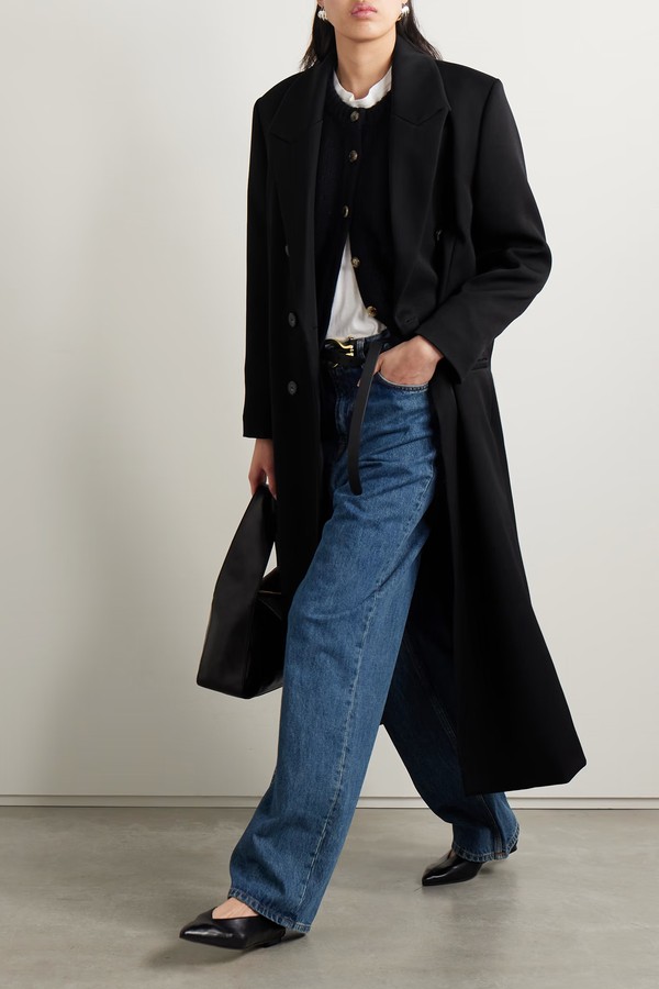 Double-Breasted Wool-Twill Coat from RÓHE