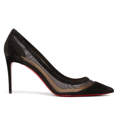 Galativi 85 Mesh And Suede Pumps from Christian Louboutin