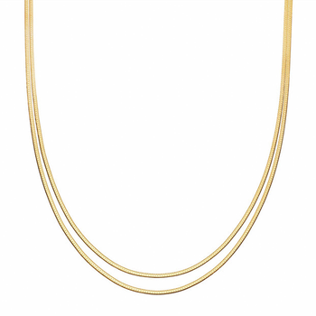 Estée Lalonde Parallel Snake Chain Necklace 18ct Gold Plate from Daisy Jewellery 