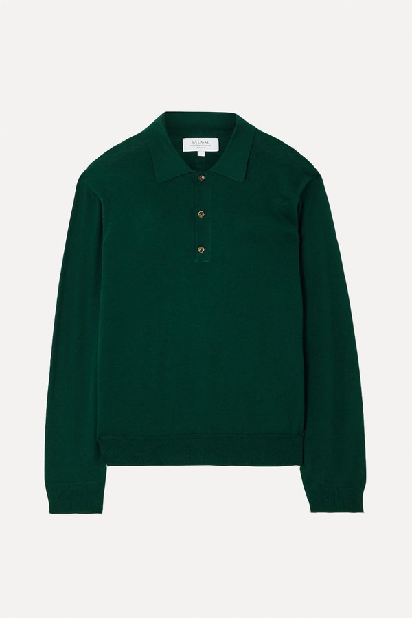 Ben Oversized Silk, Wool & Cashmere-Blend Polo Sweater from La Ligne