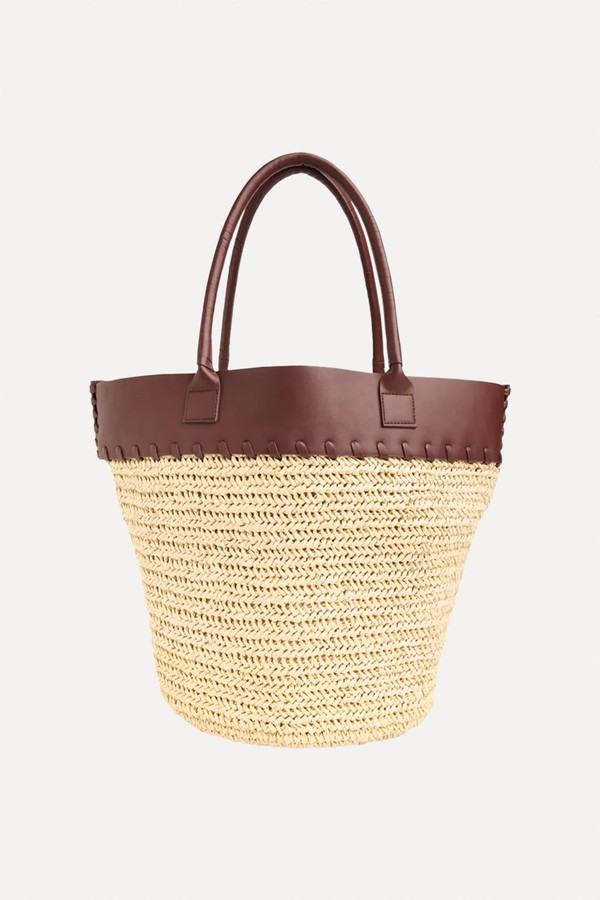 Ruhi Collar Straw Tote from Whistles