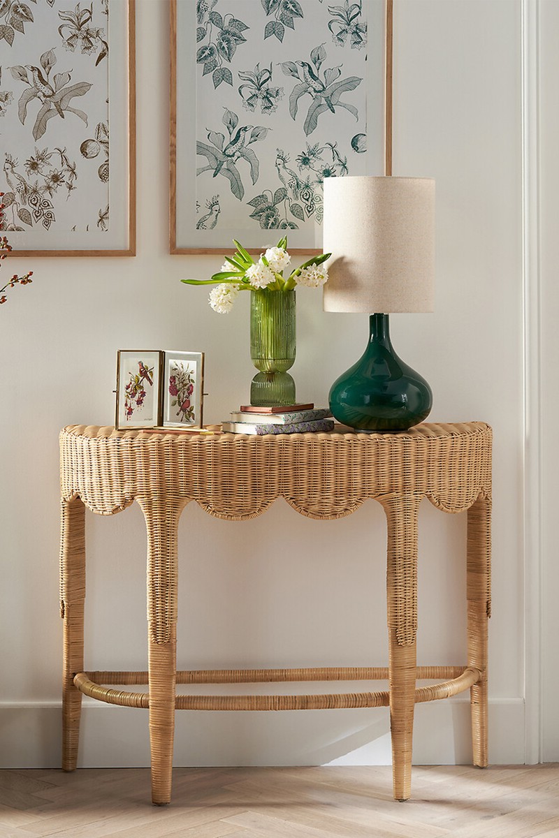 Loama Braided Rattan Console Table, £162 (was £270) | La Redoute