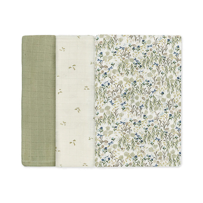 Organic Baby Muslin Squares Set of 3 - Riverbank from Avery Row 