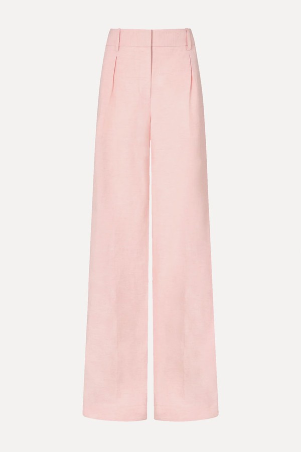 Linen Inverted Pleat Trousers from Serena Bute